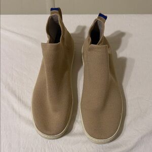 Rothy's The Chelsea Camel  Knit Pull On Ankle Boots Womens 8